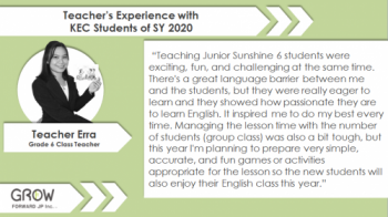Teacher Experience testimonial of Teacher Erra