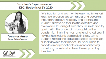 Teacher Experience testimonial of Teacher Anne
