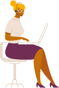 Woman working illustration