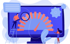 Fast-loading and high-performing websites illustration