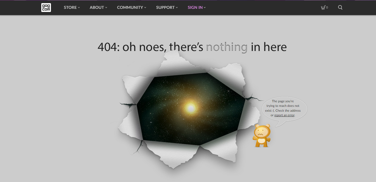 GOG 404 page